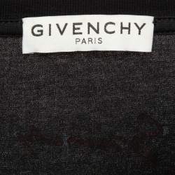 Pre Owned Givenchy Black Logo Printed Jersey T-Shirt XL