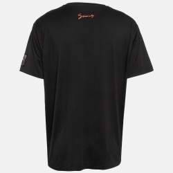 Pre Owned Givenchy Black Logo Printed Jersey T-Shirt XL