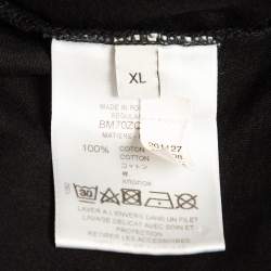 Pre Owned Givenchy Black Logo Printed Jersey T-Shirt XL