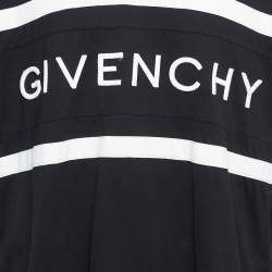 Pre Owned Givenchy Black Embroidered Logo Cotton Jersey T-shirt XL