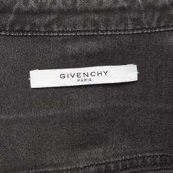 Givenchy Black Washed & Studded Denim Shirt XL