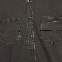 Givenchy Black Washed & Studded Denim Shirt XL