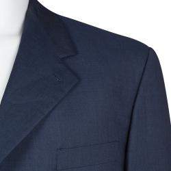 Givenchy Gentleman Blue Wool Tailored Blazer 4XL 