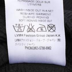 Givenchy Black Distressed Cotton & Mesh Inset Logo Printed Sweatshirt XS