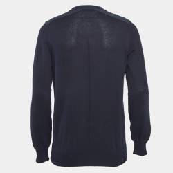 مملوكة مسبقًا Givenchy Navy Blue Navy Blue Applique Detail Sweatshirt L