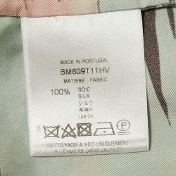 Givenchy Green Printed Silk Short Sleeve Shirt XXL