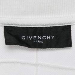 مملوكة مسبقًا Givenchy White Cotton Polo T-Shirt XL