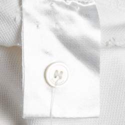 مملوكة مسبقًا Givenchy White Cotton Polo T-Shirt XL