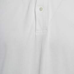 مملوكة مسبقًا Givenchy White Cotton Polo T-Shirt XL