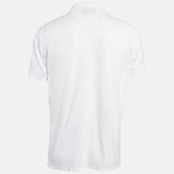 مملوكة مسبقًا Givenchy White Cotton Polo T-Shirt XL