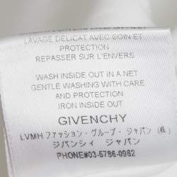 Givenchy x Brown 50 White Logo Tape Print Cotton Shirt L 