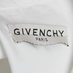 Givenchy x Brown 50 White Logo Tape Print Cotton Shirt L 
