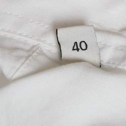 Givenchy x Brown 50 White Logo Tape Print Cotton Shirt L 
