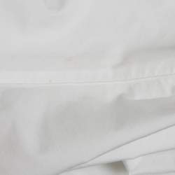 Givenchy x Brown 50 White Logo Tape Print Cotton Shirt L 