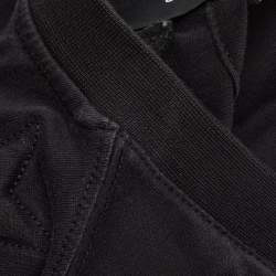 Pre Owned Givenchy Black Cotton Star Quilt Detail T-Shirt L 