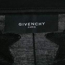 Pre Owned Givenchy Black Cotton Star Quilt Detail T-Shirt L 