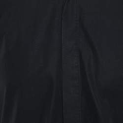 Pre Owned Givenchy Black Cotton Contrast Trim Collar Cotton Shirt XL