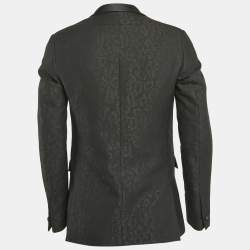 Givenchy Black Patterned Wool Blend Blazer S