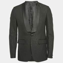 Givenchy Black Patterned Wool Blend Blazer S