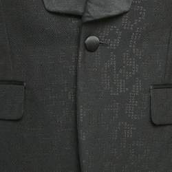 Givenchy Black Patterned Wool Blend Blazer S