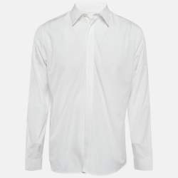 Givenchy White Cotton Collar Detail Shirt XL