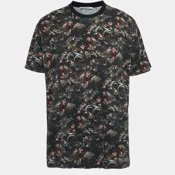 Givenchy Black Baboons Print Jersey Crew Neck T-Shirt M