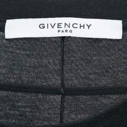 مملوكة مسبقًا Givenchy Black Cotton Leather Patch Detail T-Shirt XL