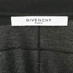مملوكة مسبقًا Givenchy Black Cotton Pique Leather Patch Detail Polo XL