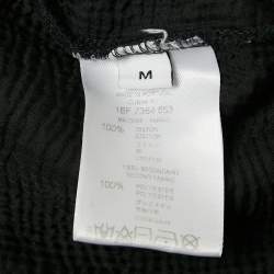 Givenchy Black Distressed Logo Print Cotton Sweatshirt M