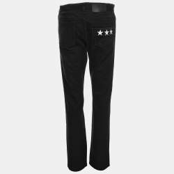 Givenchy Black Cotton Straight Leg Jeans S/M (Waist 32")