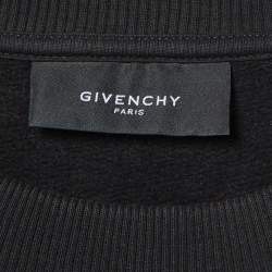 Givenchy Black Printed Cotton Crew Neck Sweatshirt M