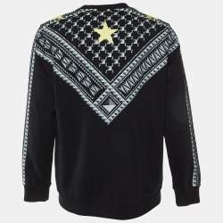 Givenchy Black Printed Cotton Crew Neck Sweatshirt M