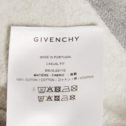 Givenchy Grey Cotton Knit High Neck Sweatshirt M