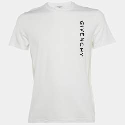 Givenchy White Logo Embroidery Cotton Crewneck T-Shirt S