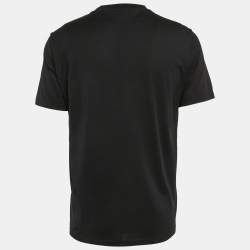 Pre Owned Givenchy Black Printed Cotton Crew Neck T-Shirt L
