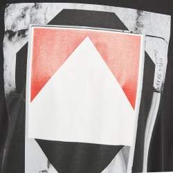 Pre Owned Givenchy Black Printed Cotton Crew Neck T-Shirt L