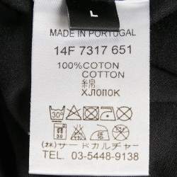 Pre Owned Givenchy Black Printed Cotton Crew Neck T-Shirt L