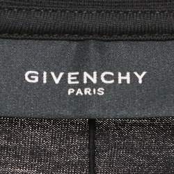 Pre Owned Givenchy Black Printed Cotton Crew Neck T-Shirt L
