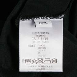 Pre Owned Givenchy Black One-Eye Print Cotton Crew Neck T-Shirt XXL