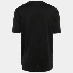 Pre Owned Givenchy Black One-Eye Print Cotton Crew Neck T-Shirt XXL