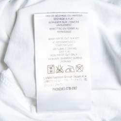 Givenchy White Logo Print Cotton Distressed T-Shirt L