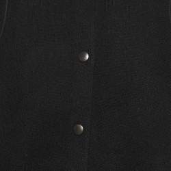 Givenchy Black Wool Blend Button Front Bomber Jacket L