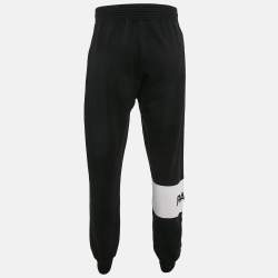 Givenchy Black Logo Embroidered Cotton Sweatpants L