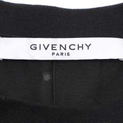 Pre Owned Givenchy Black Logo Print Cotton Distressed T-Shirt M