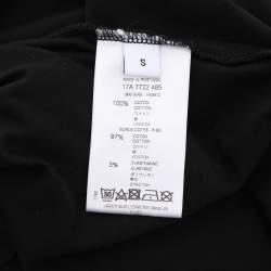 Pre Owned Givenchy Black Logo Print Cotton Distressed T-Shirt S