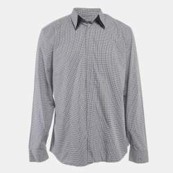 Givenchy Blue/Multicolor Gingham Cotton Button Front Shirt XXXL