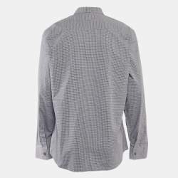 Givenchy Blue/Multicolor Gingham Cotton Button Front Shirt XXXL