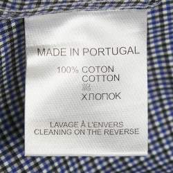 Givenchy Blue/Multicolor Gingham Cotton Button Front Shirt XXXL
