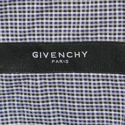Givenchy Blue/Multicolor Gingham Cotton Button Front Shirt XXXL