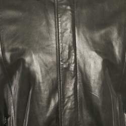 Givenchy Black Leather Zip-Up Jacket XXL